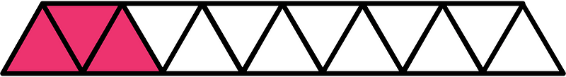 Pink Triangles Fraction 3:13