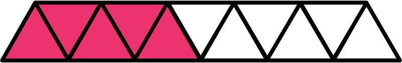 Pink Triangles Fraction 5:11