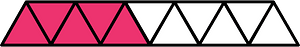 Pink Triangles Fraction 5:11
