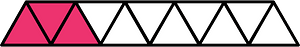 Pink Triangles Fraction 3:11