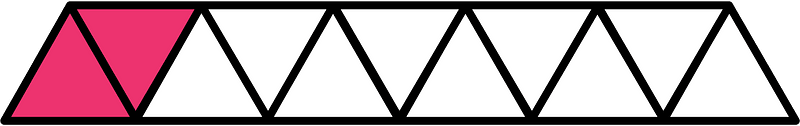 Pink Triangles Fraction 2:11