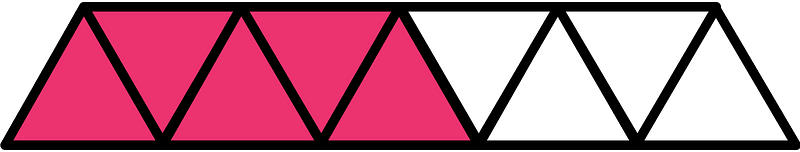 Pink Triangles Fraction 5:9