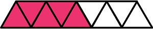Pink Triangles Fraction 5:9