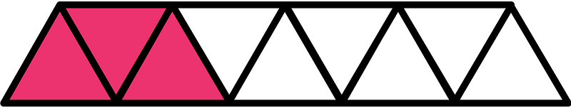 Pink Triangles Fraction 3:9