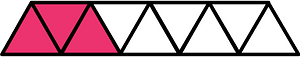 Pink Triangles Fraction 3:9