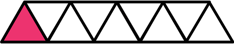 Pink Triangles Fraction 1:9