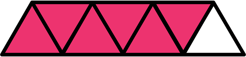 Pink Triangles Fraction 6:7
