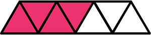 Pink Triangles Fraction 4:7