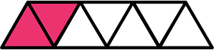 Pink Triangles Fraction 2:7
