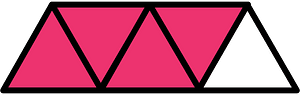 Pink Triangles Fraction 4:5