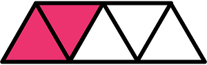 Pink Triangles Fraction 2:5