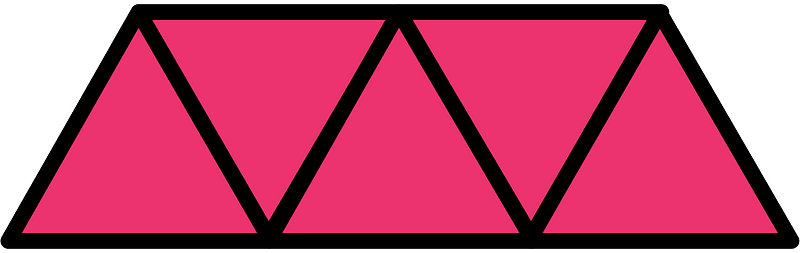 Pink Triangles Fraction 5:5
