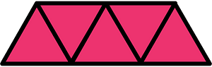 Pink Triangles Fraction 5:5