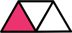 Pink Triangles Fraction 1:3