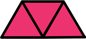 Pink Triangles Fraction 3:3