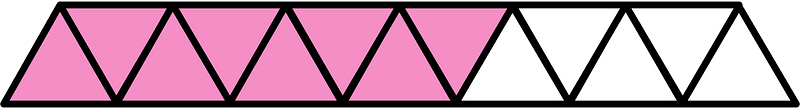 Purple Triangles Fraction 8:13