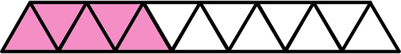 Purple Triangles Fraction 5:13
