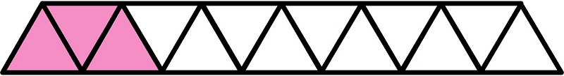 Purple Triangles Fraction 3:13
