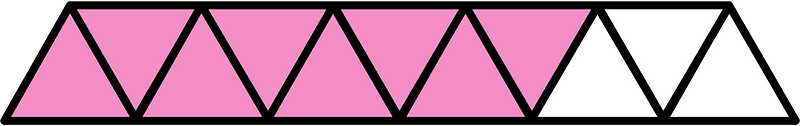 Purple Triangles Fraction 8:11