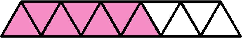Purple Triangles Fraction 7:11