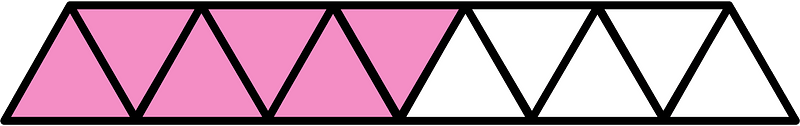 Purple Triangles Fraction 6:11