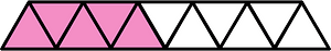 Purple Triangles Fraction 5:11
