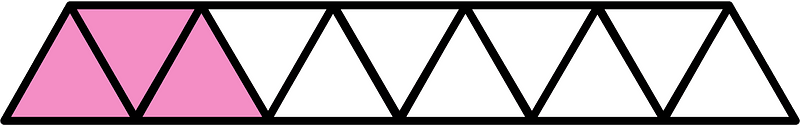 Purple Triangles Fraction 3:11