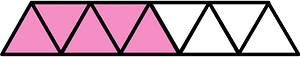 Purple Triangles Fraction 5:9