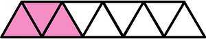 Purple Triangles Fraction 3:9
