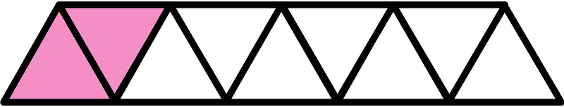 Purple Triangles Fraction 2:9