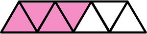 Purple Triangles Fraction 4:7