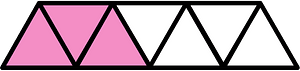 Purple Triangles Fraction 3:7