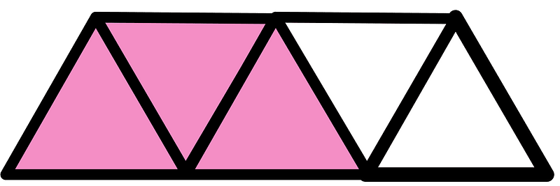 Purple Triangles Fraction 3:5