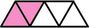 Purple Triangles Fraction 2:5
