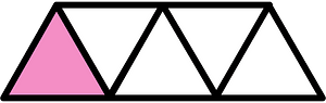 Purple Triangles Fraction 1:5