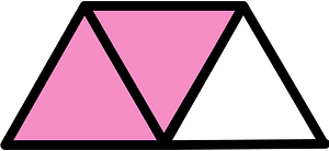 Purple Triangles Fraction 2:3