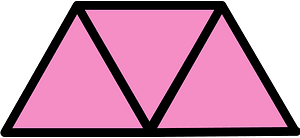 Purple Triangles Fraction 3:3