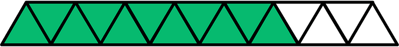 Green Triangles Fraction 11:15