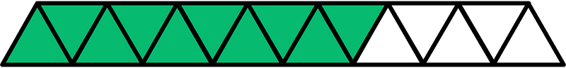 Green Triangles Fraction 10:15