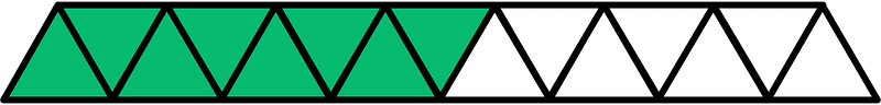Green Triangles Fraction 8:15