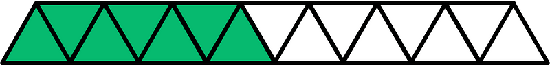 Green Triangles Fraction 7:15