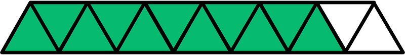 Green Triangles Fraction 11:13