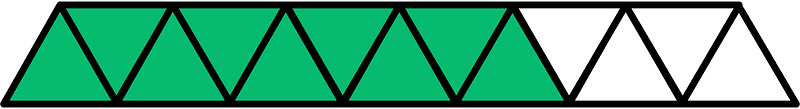 Green Triangles Fraction 9:13