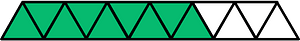 Green Triangles Fraction 9:13