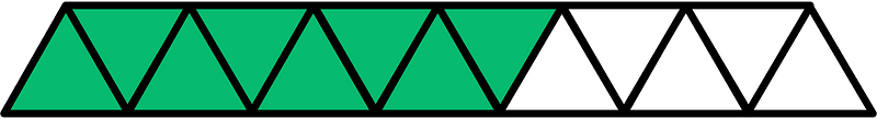 Green Triangles Fraction 8:13