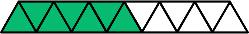 Green Triangles Fraction 7:13