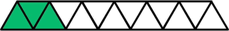 Green Triangles Fraction 3:13