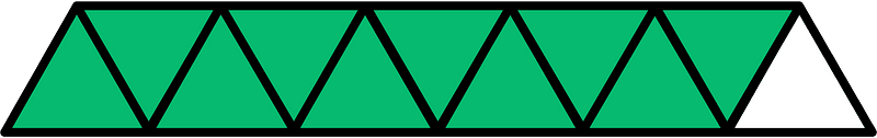 Green Triangles Fraction 10:11
