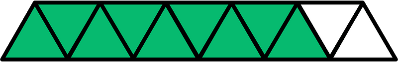 Green Triangles Fraction 9:11