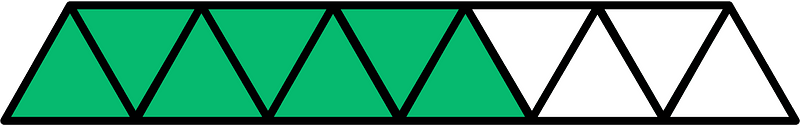 Green Triangles Fraction 7:11